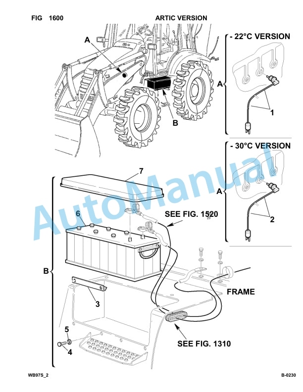 Komatsu WB97S-2 Backhoe Loader Parts Manual 97SF10001-up-2