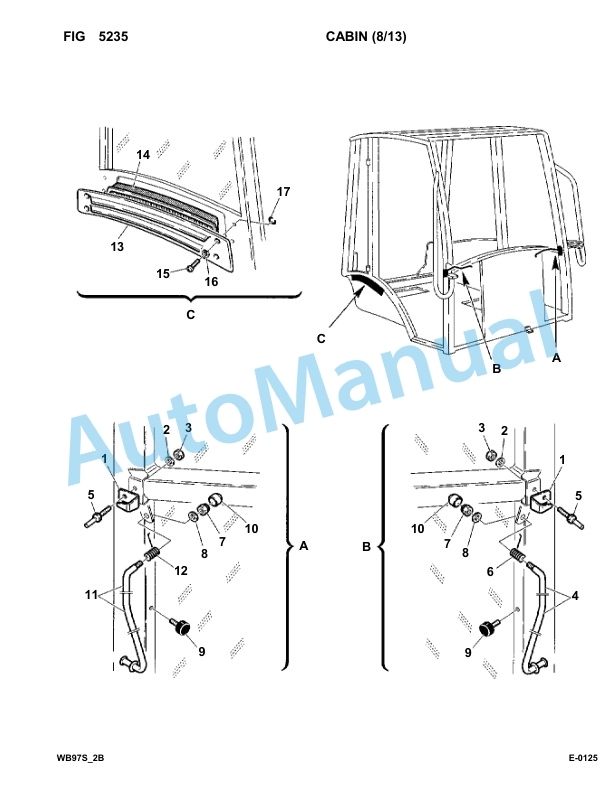 Komatsu WB97S-2 Backhoe Loader Parts Manual 97SF10431-up-3