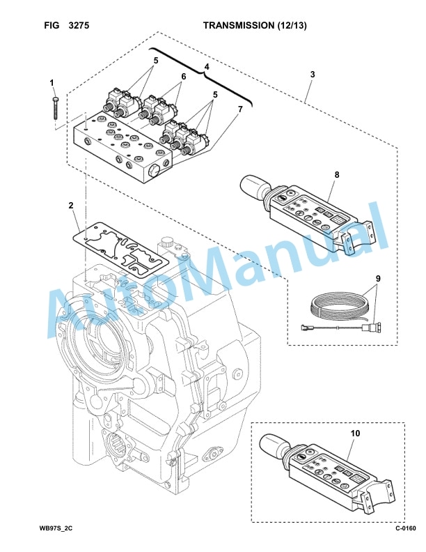 Komatsu WB97S-2 Backhoe Loader Parts Manual 97SF11205-up-2