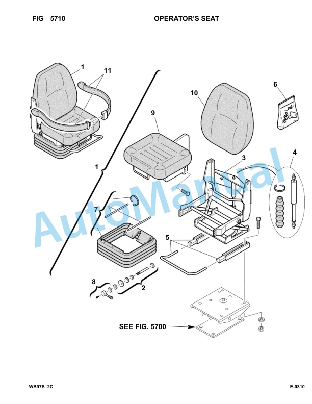Komatsu WB97S-2 Backhoe Loader Parts Manual 97SF11205-up-3