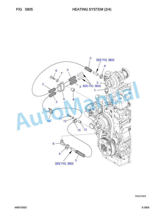 Komatsu WB97S-5E0 Backhoe Loader Parts Manual F30003-3