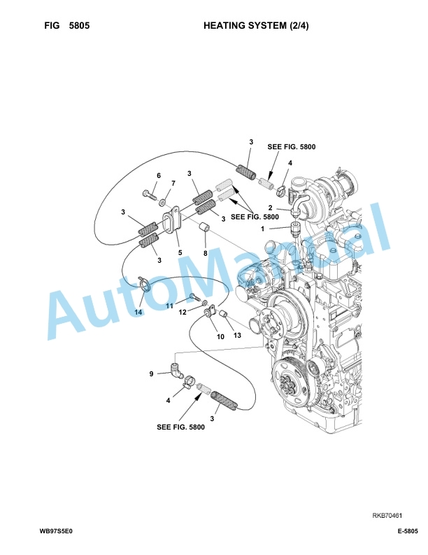 Komatsu WB97S-5E0 Backhoe Loader Parts Manual F30003-UP-3