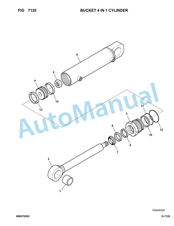 Komatsu WB97S-5E0 Backhoe Loader Parts Manual F30003-UP-5