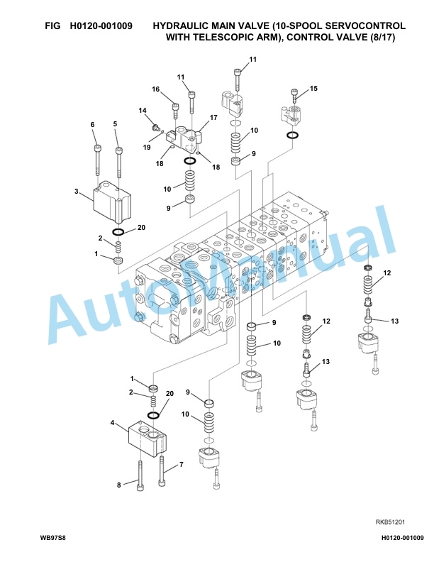 Komatsu WB97S-8 Backhoe Loader Parts Manual F40001-up-2