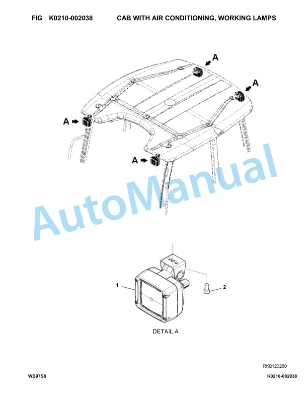 Komatsu WB97S-8 Backhoe Loader Parts Manual F40001-up-4