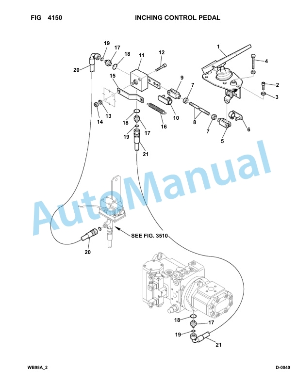 Komatsu WB98A-2 Backhoe Loader Parts Manual WB98F20001-UP-3