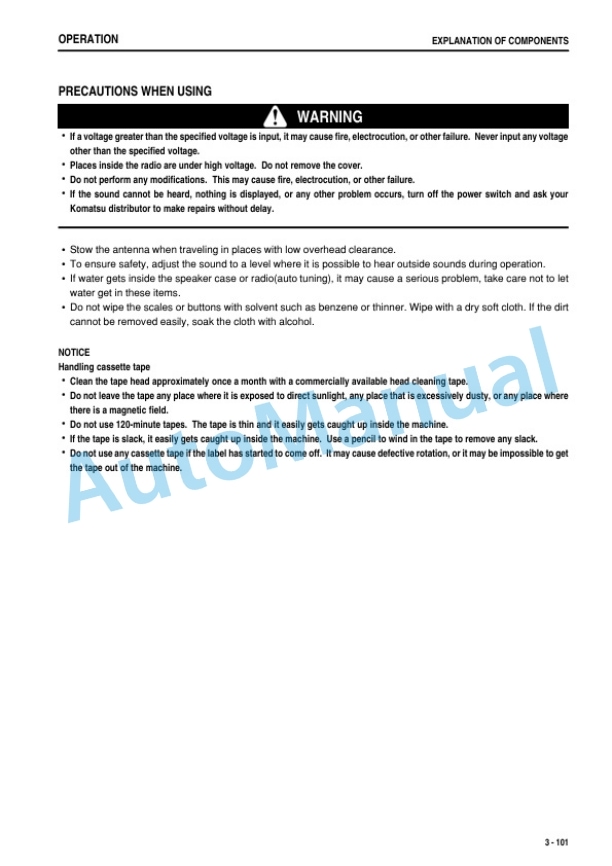 Komatsu WD600-6 Wheel Dozer Operation and Maintenance Manual TEN00461-17-3