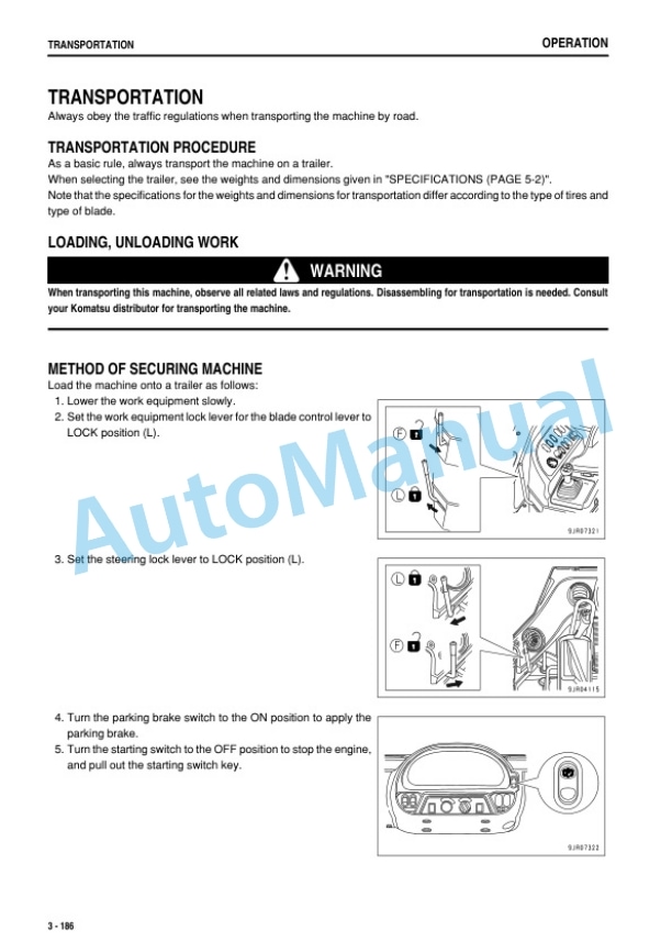 Komatsu WD600-6R Wheel Dozer Operation and Maintenance Manual PEN00807-10-4