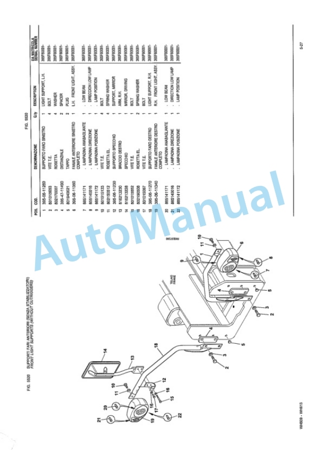 Komatsu WH609-1, WH613-1 Telescopic Handler Parts Manual WEPB006901-4