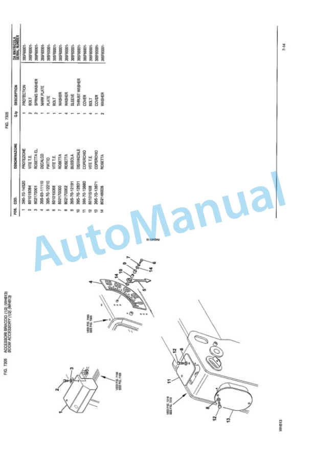 Komatsu WH609-1, WH613-1 Telescopic Handler Parts Manual WEPB006901-5