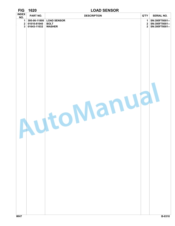 Komatsu WH713-1, WH714-1, WH714H-1, WH716-1 Parts Manual 395F70001-UP-2