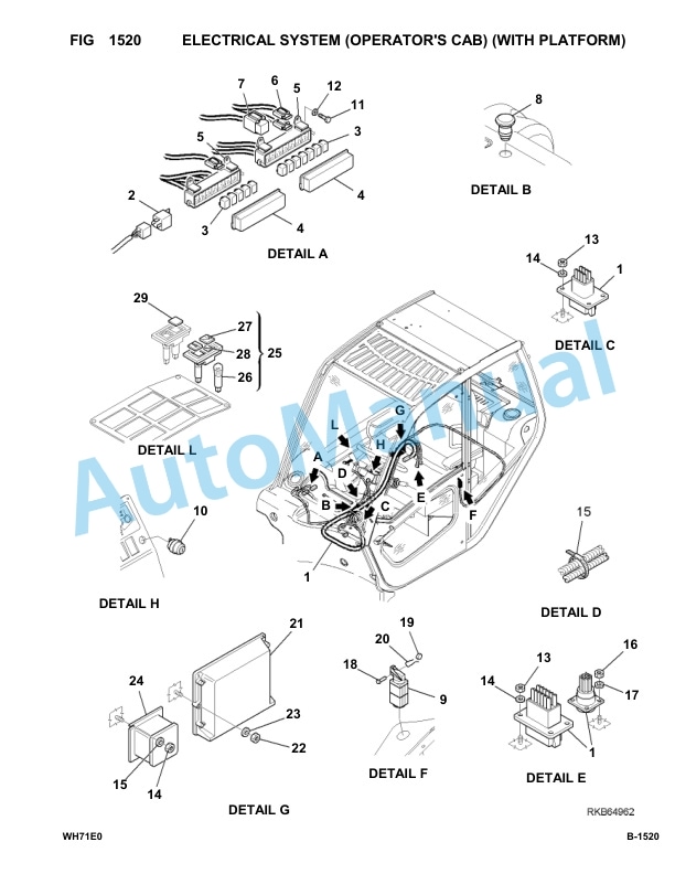 Komatsu WH713-1E0, WH714H-1E0, WH716-1E0 Parts Manual 395F71003-UP-2