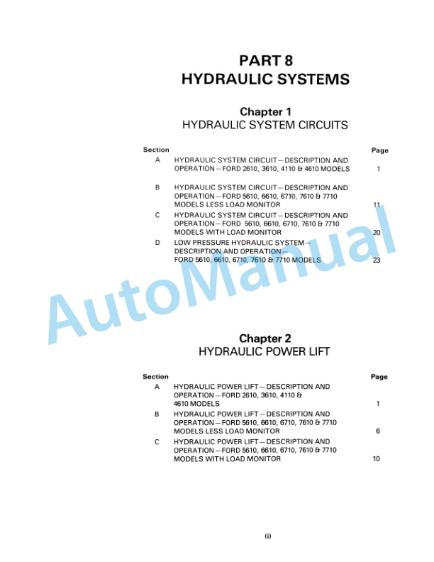 New Holland 10, 30 Series Tractor Service Manual 40001020-4-2