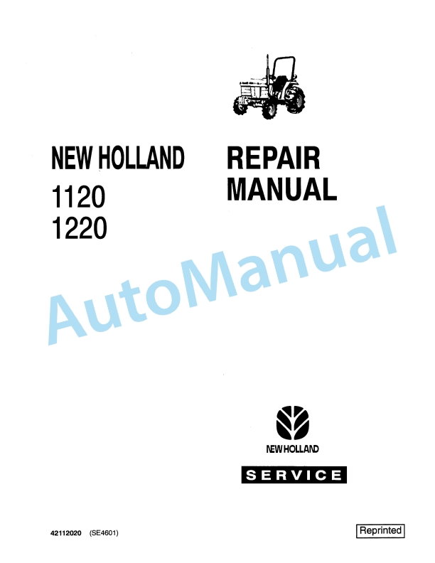 New Holland 1120, 1220 Tractor Repair Manual 42112020