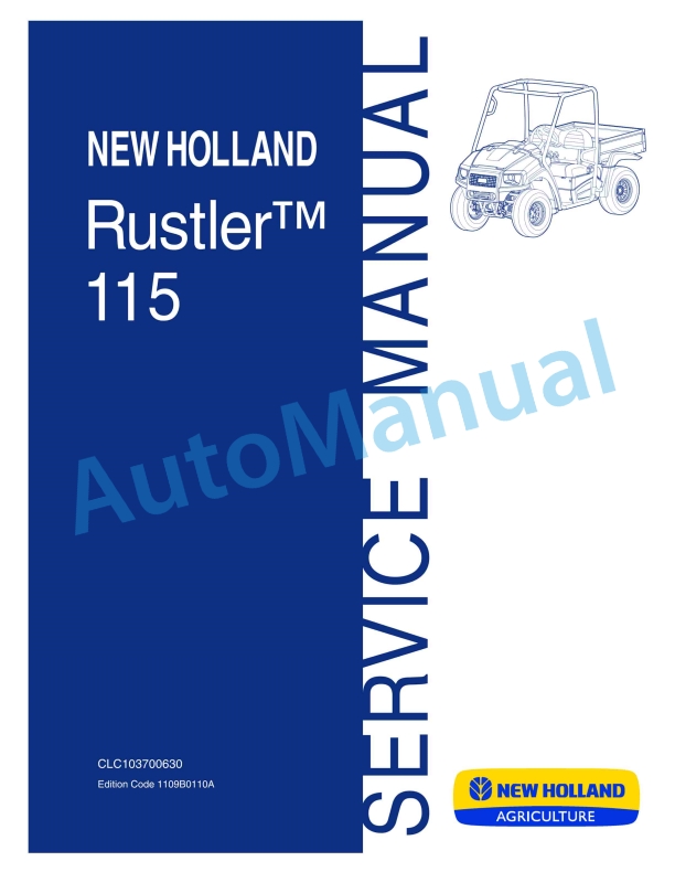 New Holland 115 Rustler Tractor Service Manual CLC103700630