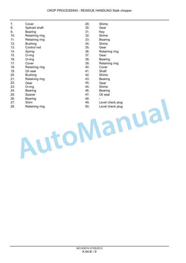 New Holland 12-Row, 5-Row, 6-Row, 8-Row Maize Header Service Manual 84314507A-5