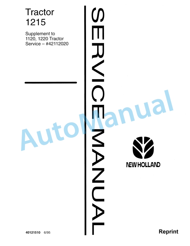 New Holland 1215 Tractor Service Manual 40121510