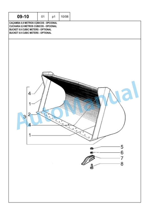 New Holland 12C Turbo Loader Part Catalog 84218216 BR-5