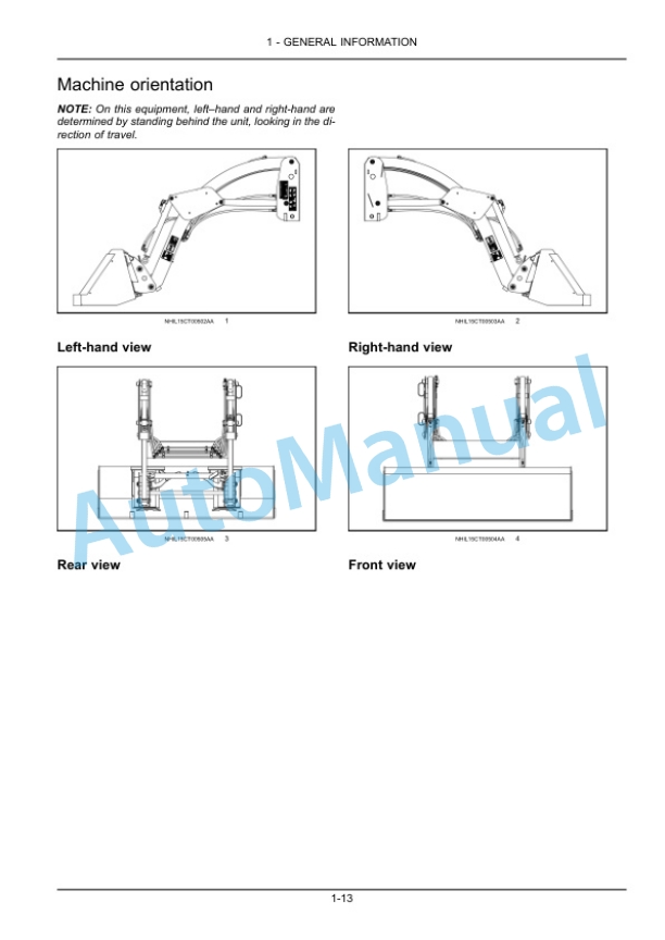 New Holland 140TL Loader Operation and Maintenance Manual 48070328-2