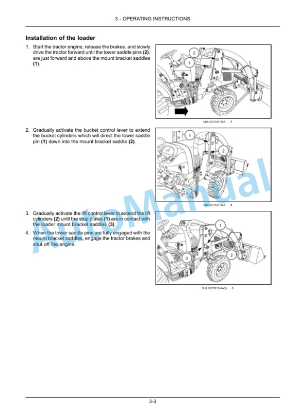New Holland 140TL Loader Operation and Maintenance Manual 48070328-3