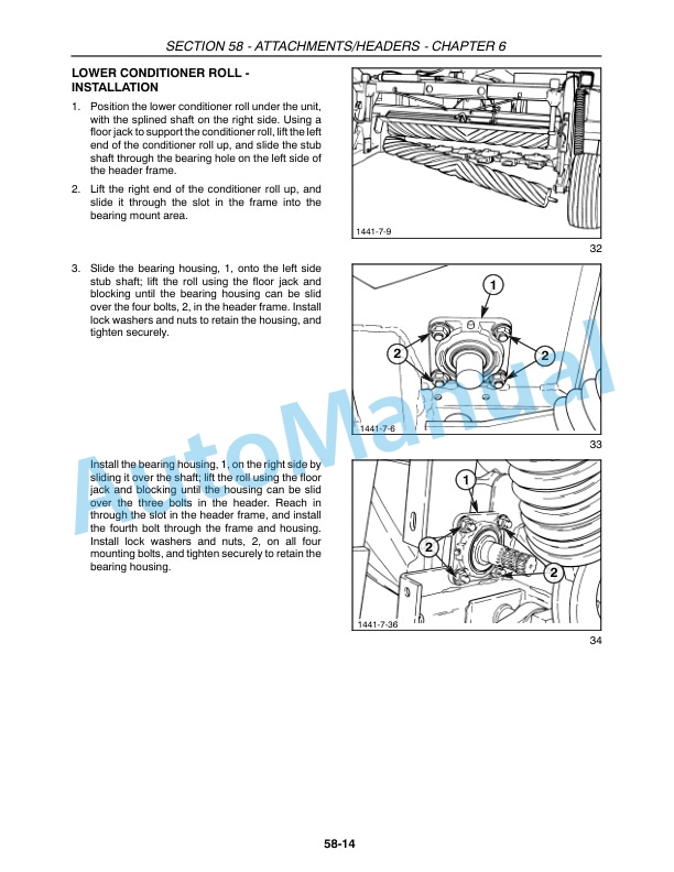 New Holland 1441, 1442 Repair Manual 86614447-5