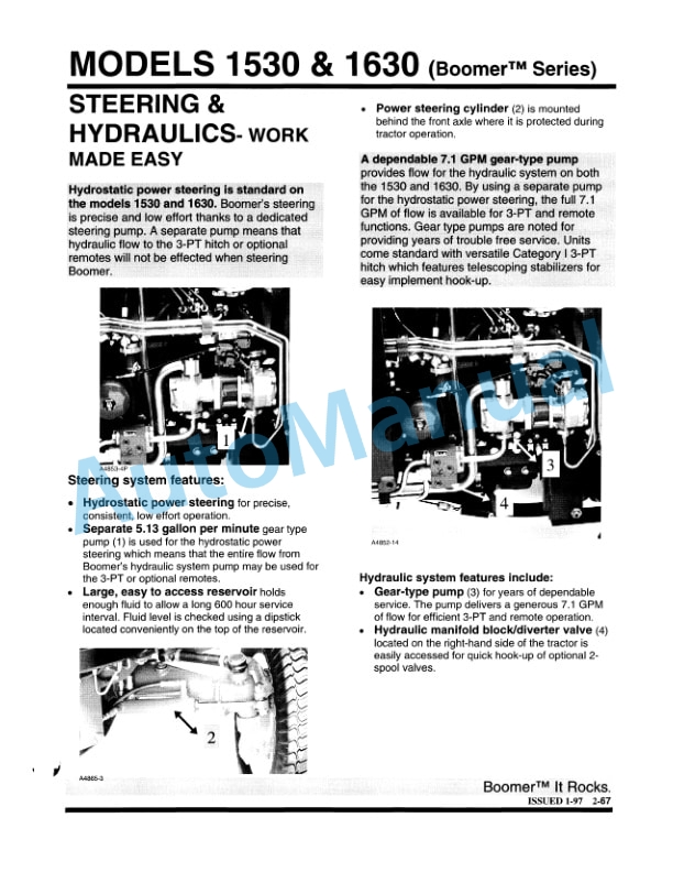New Holland 1530, 1630, 1725, 1925 Feature Product Manual 86560392-2