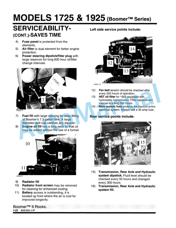 New Holland 1530, 1630, 1725, 1925 Feature Product Manual 86560392-4
