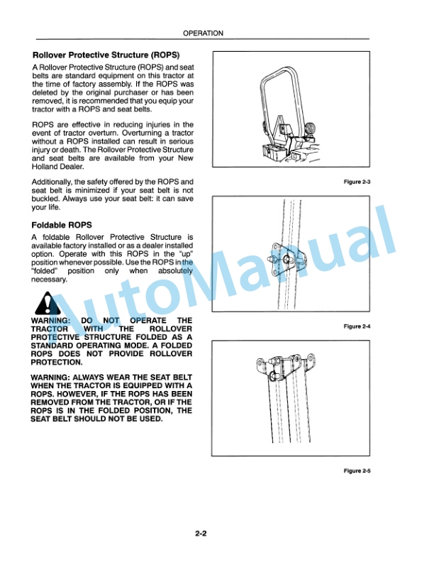 New Holland 1530, 1630 Tractor Operation and Maintenance Manual 42153021-2