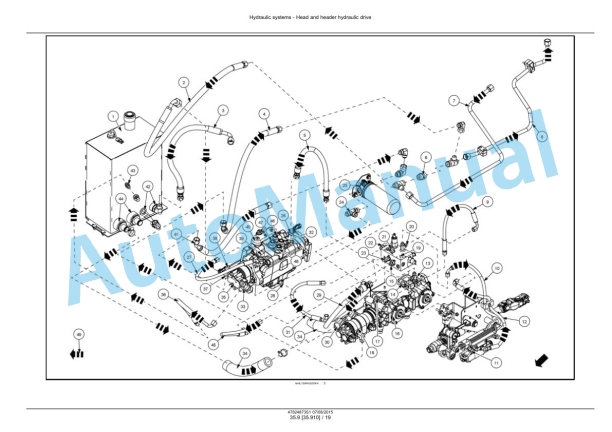 Alternative view of New Holland 160 Speedrower Tier 4B Final Self-Propelled Windrower Service Manual 47824873