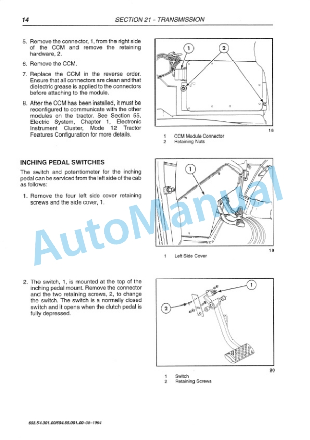 Alternative view of New Holland 170, 190, 210, 240 HP Tractor Repair Manual 6035430100