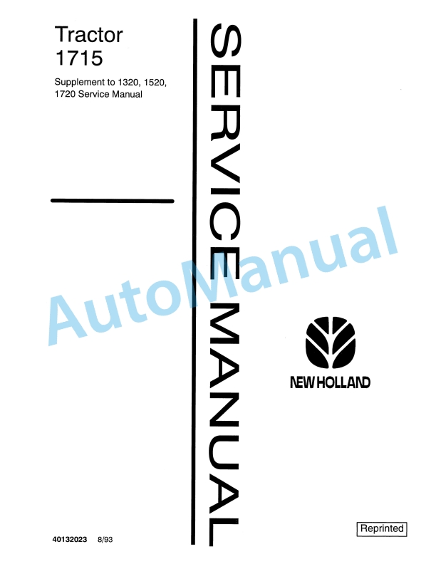 New Holland 1715 Tractor Service Manual 40132023