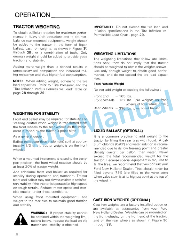New Holland 1720 Tractor Operation and Maintenance Manual 42172010-3