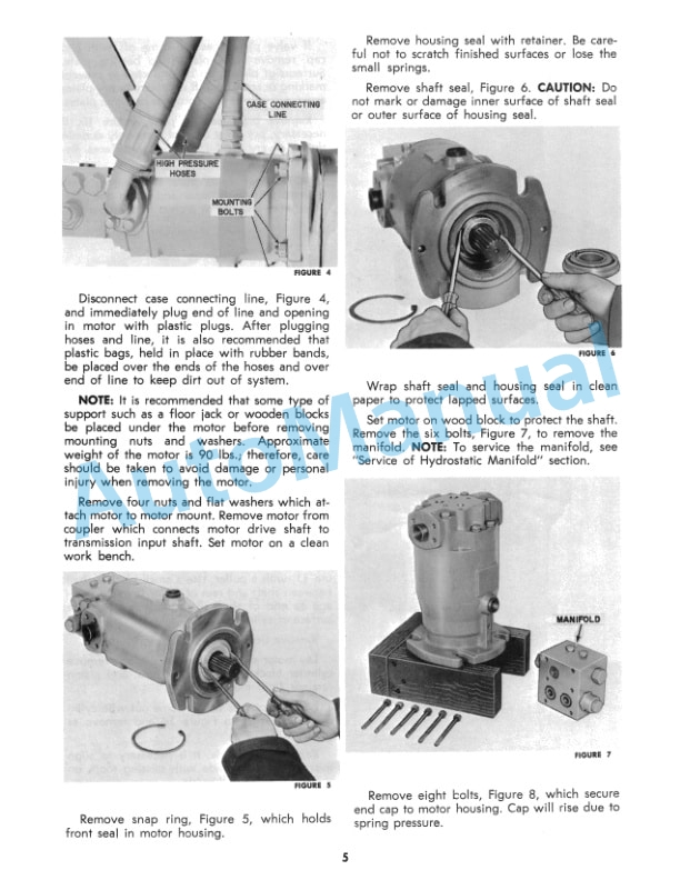 New Holland 1880 Crop Cruiser Hydrostatic Motor Service Manual 40631500-2