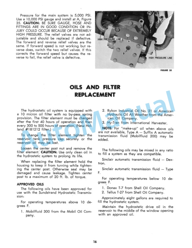 New Holland 1880 Crop Cruiser Hydrostatic Motor Service Manual 40631500-4