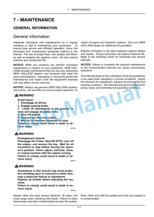 New Holland 20, 25 Boomer Compact Tractor Operation and Maintenance Manual 47578934-4