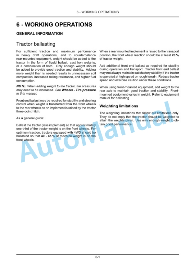 New Holland 20, 25 Boomer Stage IIIA Compact Tractor Operation and Maintenance Manual 48005950-4