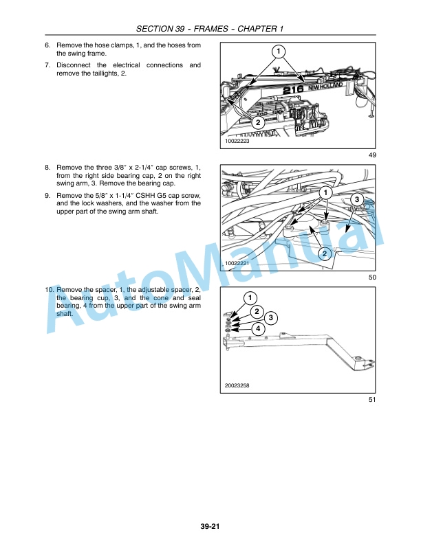 New Holland 216 Rake Repair Manual 87049456-4