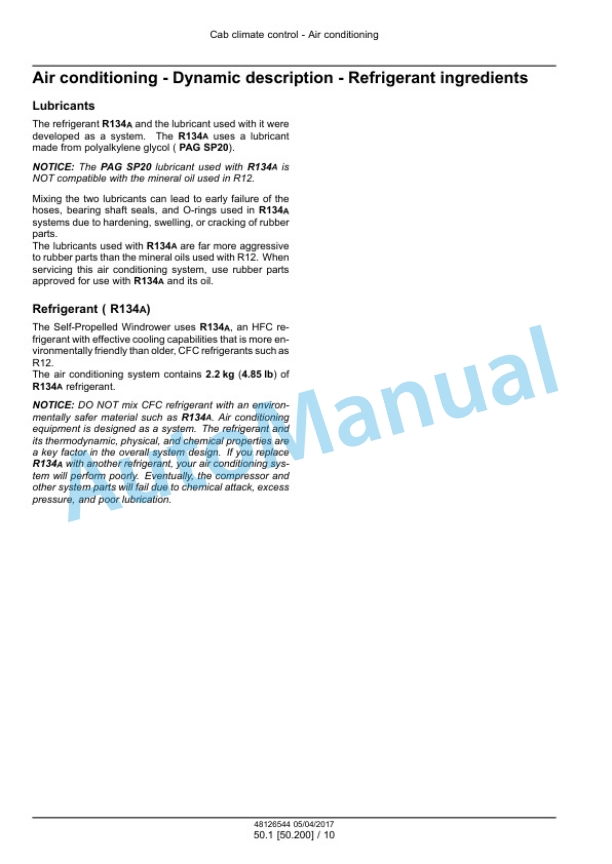 Alternative view of New Holland 220, 260 Speedrower Tier 4B Final Self-Propelled Windrower Service Manual 48126544