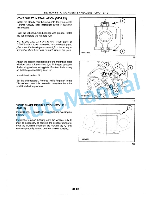New Holland 2212, 2214, 2216, 2218, 2322, 2324, 2326, 2328 Repair Manual 86637553-3