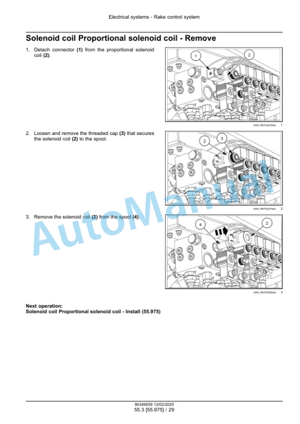 New Holland 230 Rolabar Basket Rake Service Manual 90349559-5