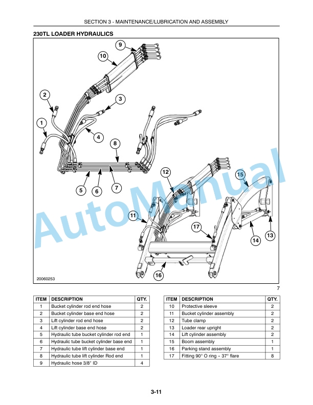 New Holland 230TL Loader Operation and Maintenance Manual 87541767-5