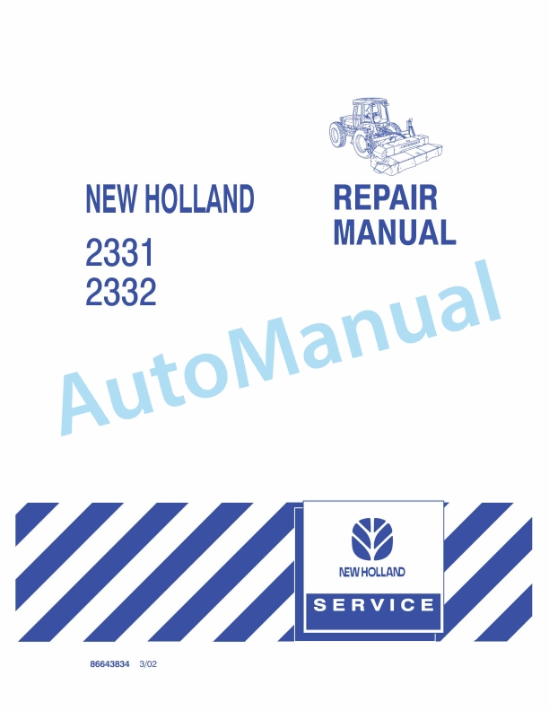New Holland 2331, 2332 Repair Manual 86643834