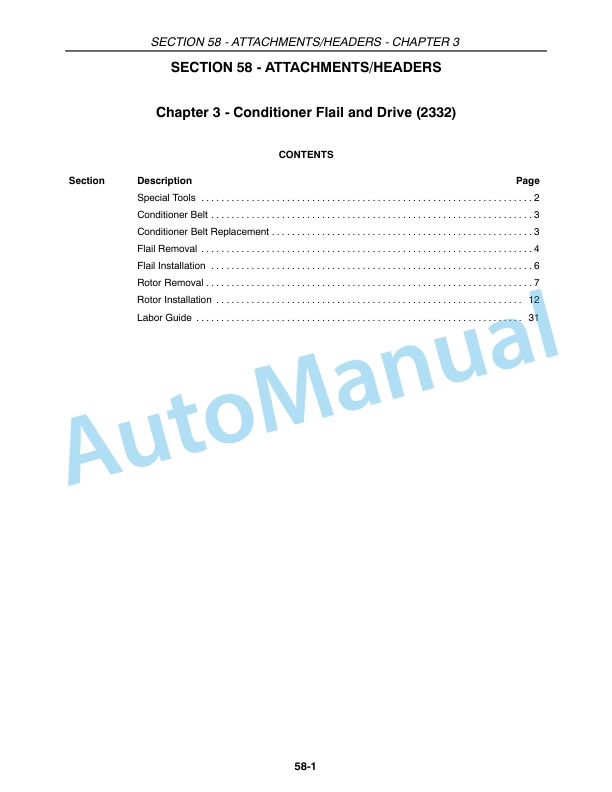 New Holland 2331, 2332 Repair Manual 86643834-5