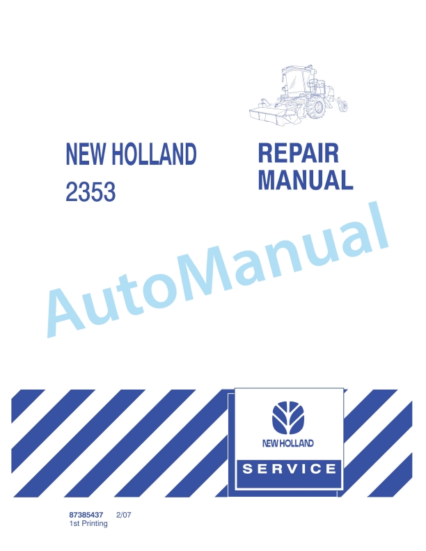 New Holland 2353 Disc Header Repair Manual 87385437
