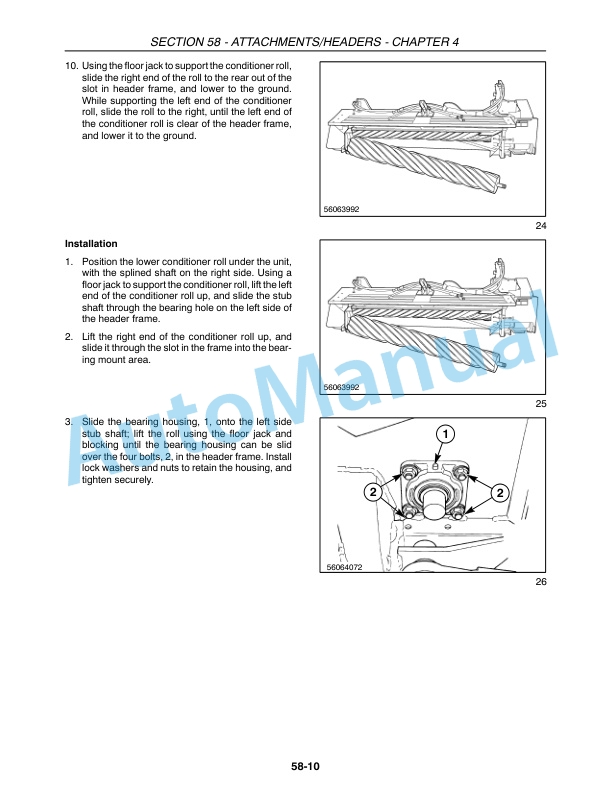 New Holland 2353 Disc Header Repair Manual 87385437-5