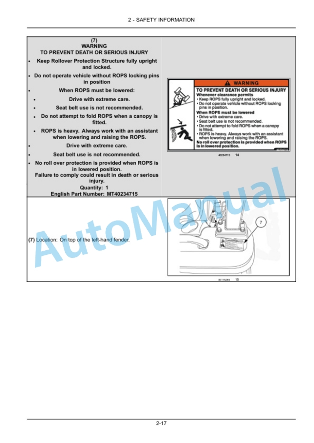 New Holland 24 Boomer Compact Tractor Operation and Maintenance Manual 47727071-2