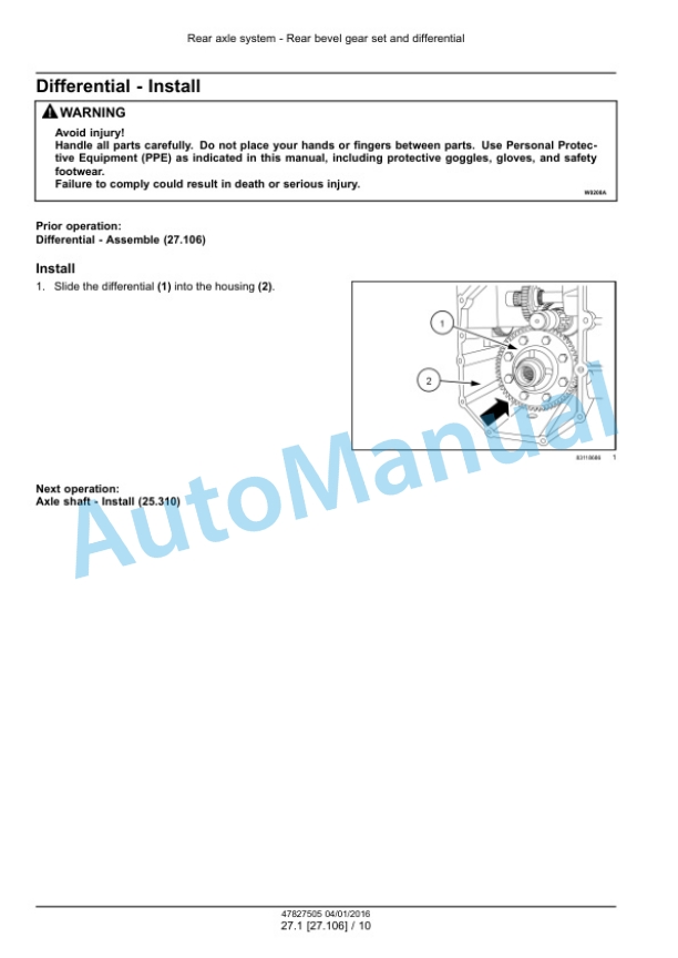 Alternative view of New Holland 24 Boomer Tier 4 Final Compact Tractor Service Manual 47827505