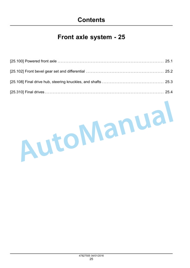 Alternative view of New Holland 24 Boomer Tier 4B Final Compact Tractor Service Manual 47969438