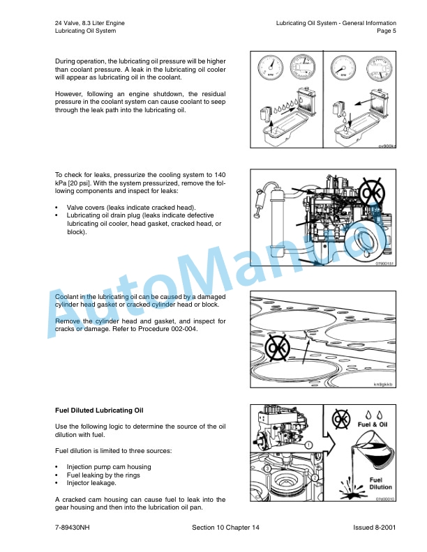 New Holland 24 Vavle, 8.3 Liter Engine Repair Manual 87025678-2