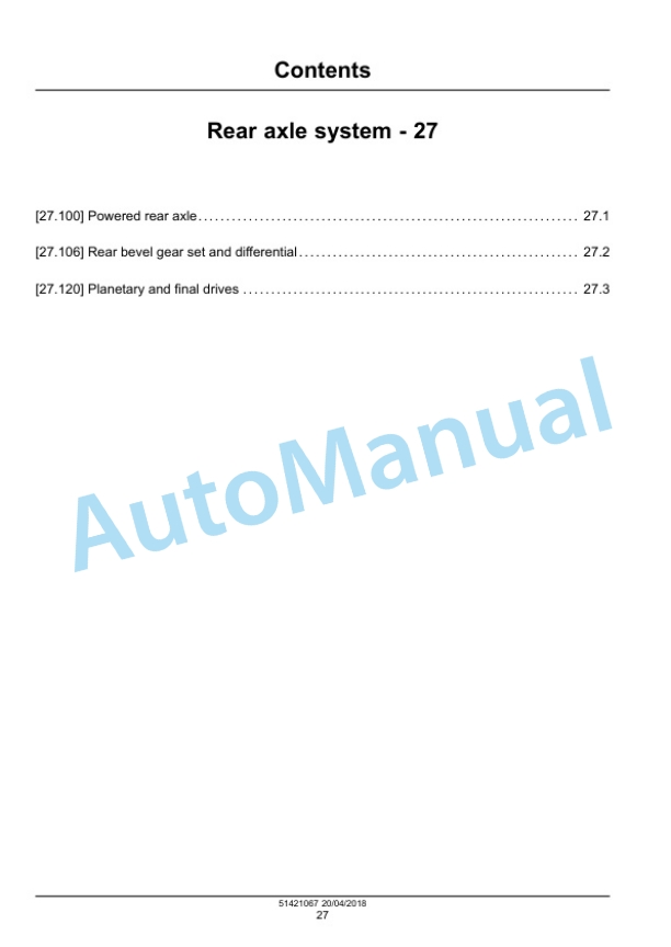 Alternative view of New Holland 25S Workmaster Tier 4B Final Compact Tractor Service Manual 51421067